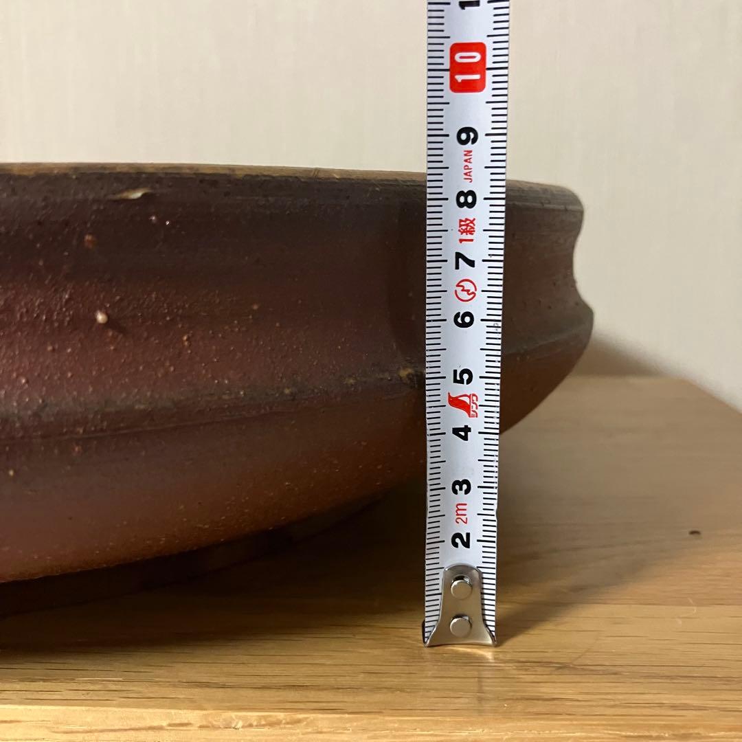 備前焼　大型水盤　花器　生花　的野求造