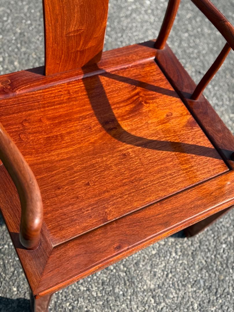 ①アンティーク 無垢材 高級 アームチェア ダイニング 椅子