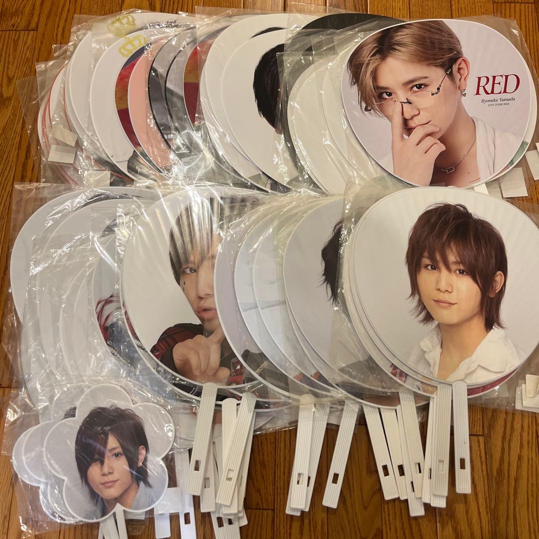 山田涼介 うちわ 団扇 130枚以上 まとめ売り RED ソロコン