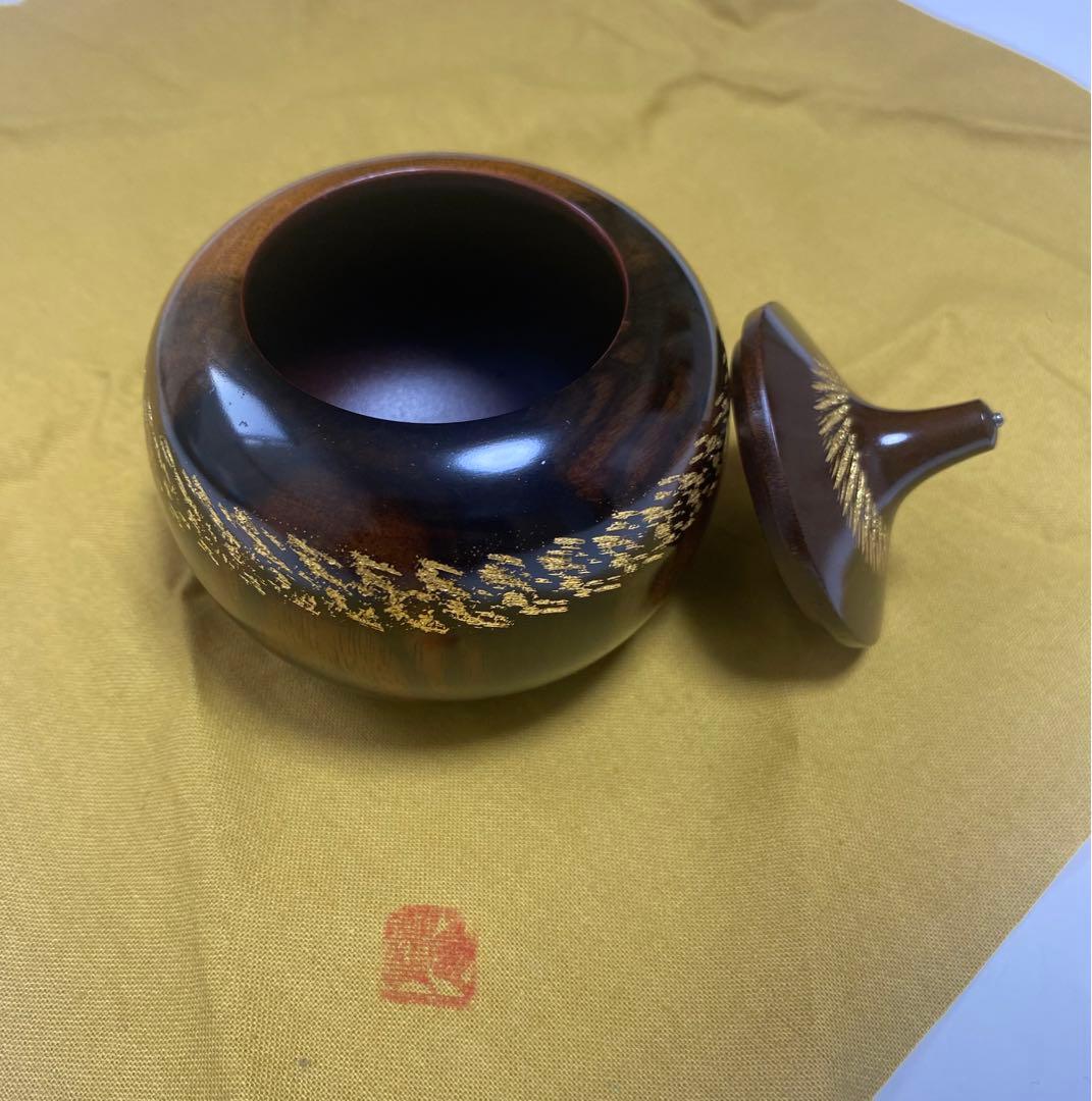 人間国宝　川北良造作　黒柿造　ボンボニエール