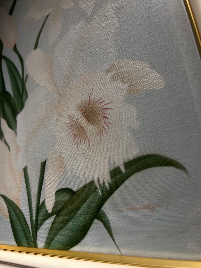 肉筆油彩　直筆サインあり