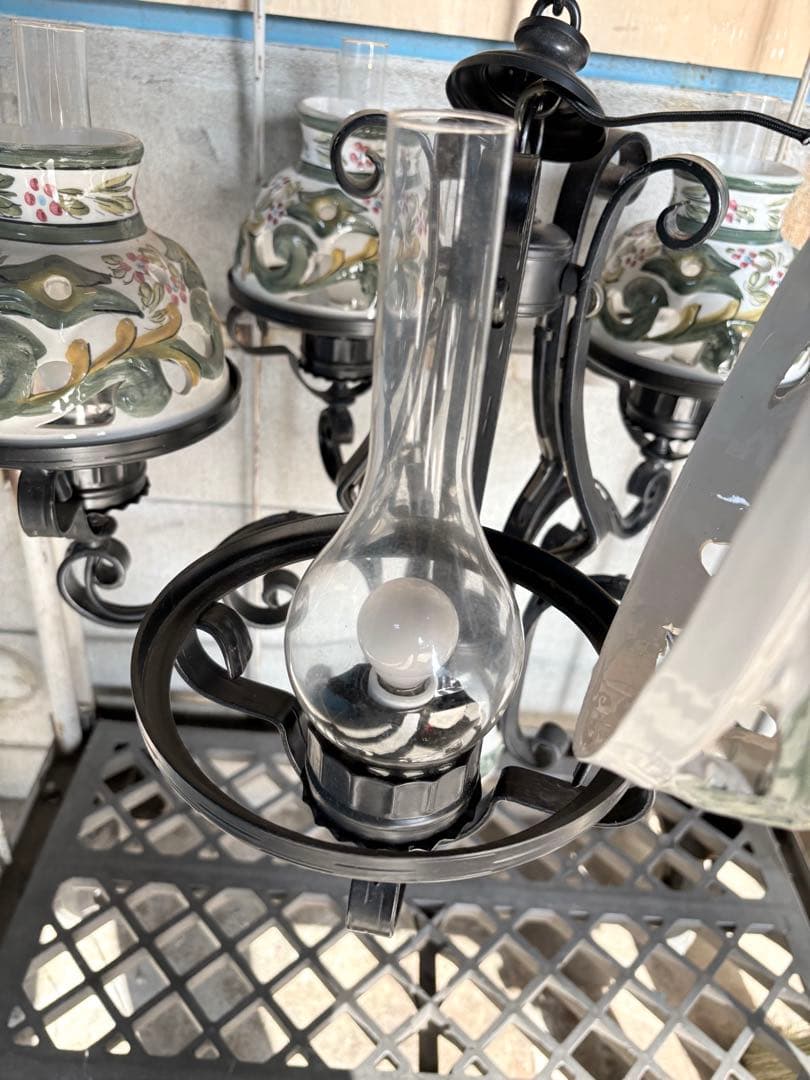 シャンデリア　アンティーク　希少品　天井照明昭和レトロ ランプ おしゃれ