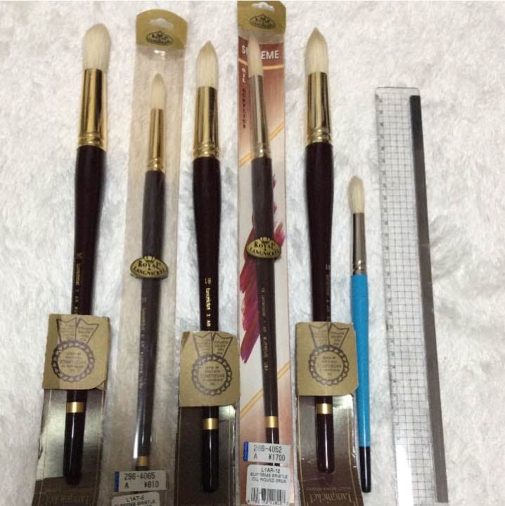 バラ売り◯ ロイヤルアンドランニッケル 筆6本セット 水彩 油彩 オイル