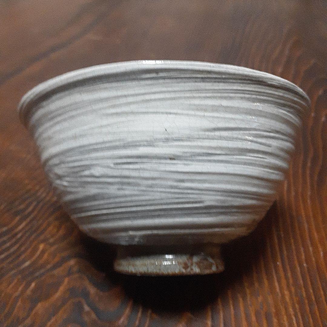 李朝鶏龍山刷毛目人参文茶碗