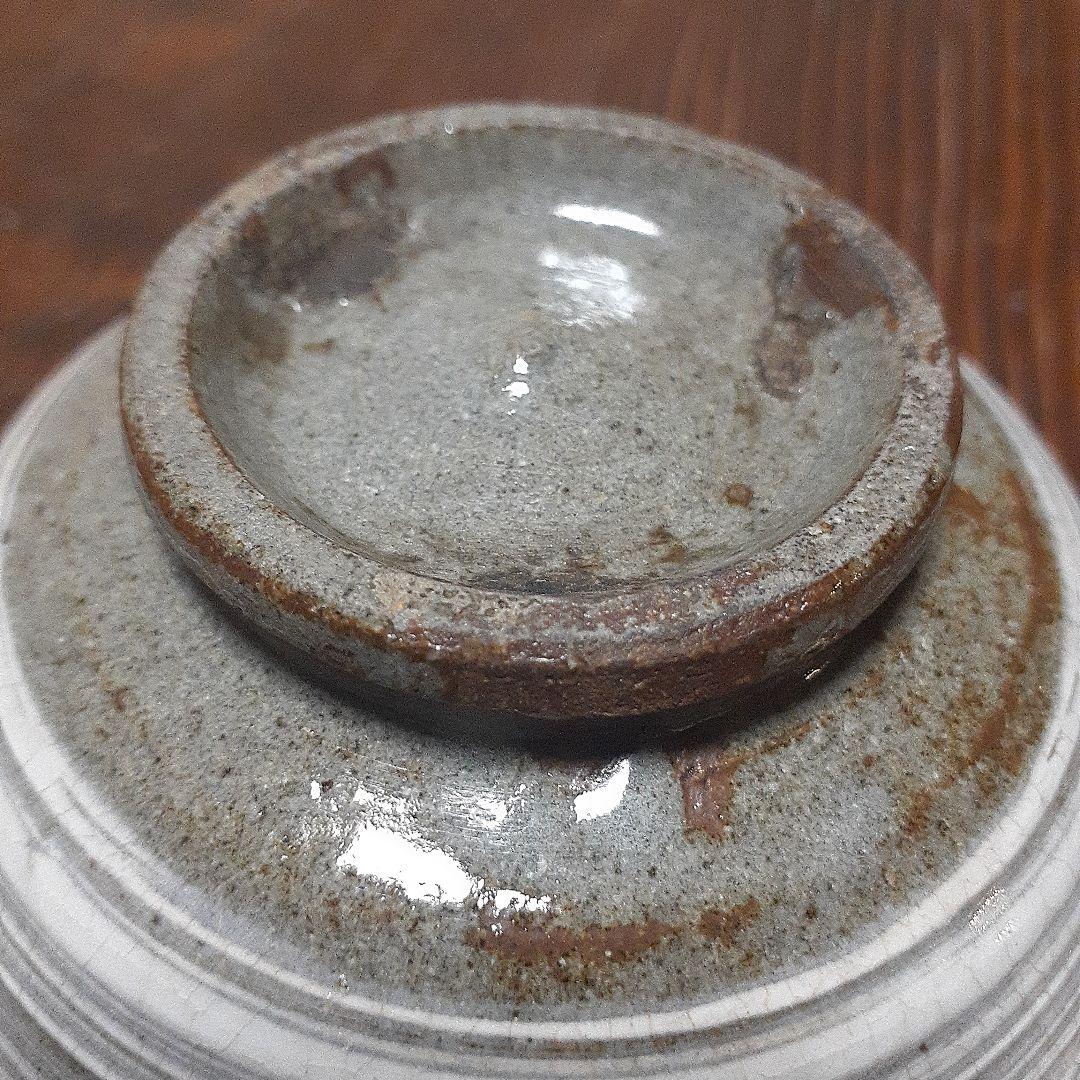 李朝鶏龍山刷毛目人参文茶碗