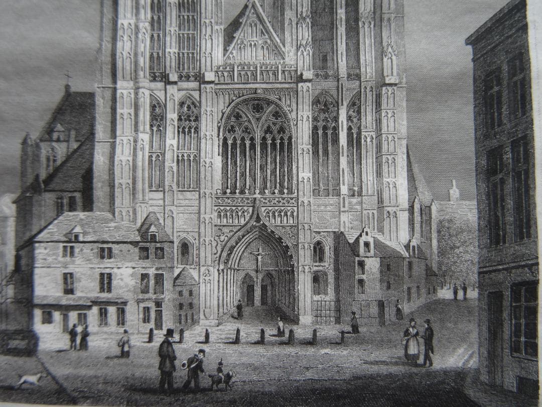 銅版画■アントワープ大聖堂 フランダースの犬