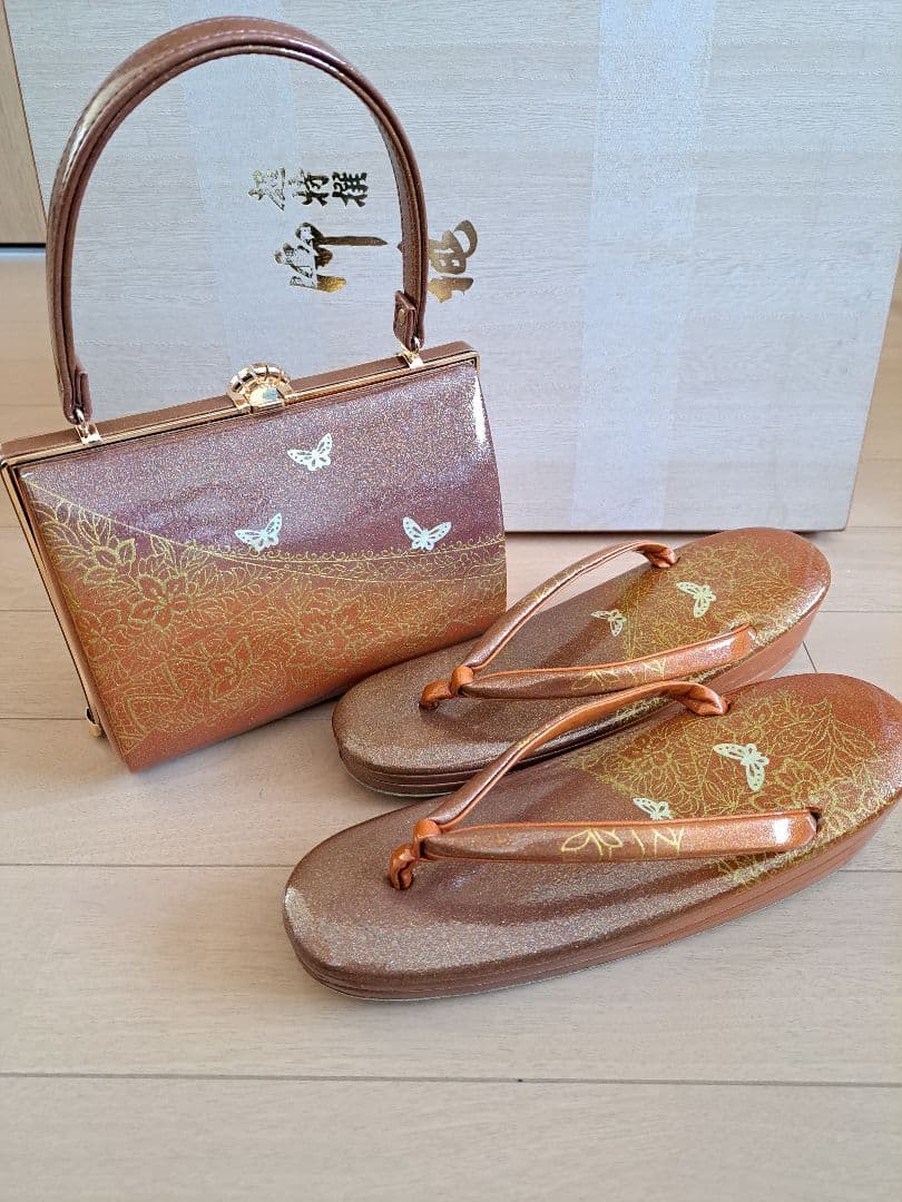 キンワシ印　高級和装用バッグ・草履セット