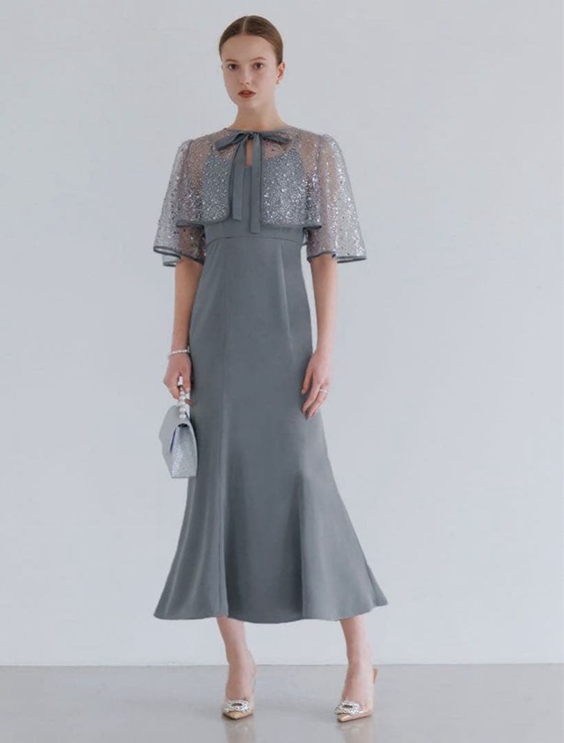 スパンコールビジューボレロマーメイドドレスワンピース