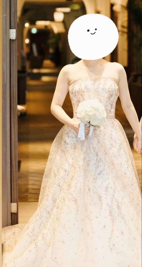 チュノアウエディング　オーバードレス　グリッター　ゴールド