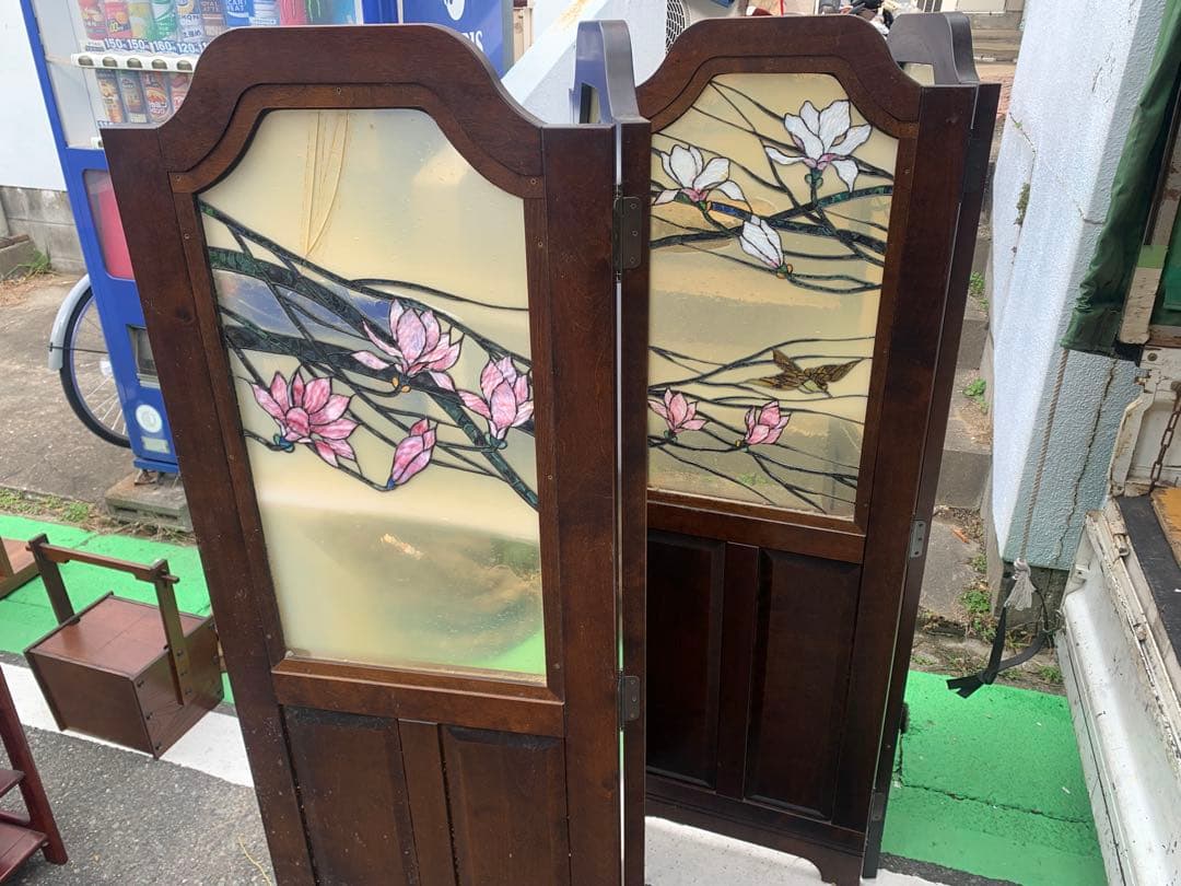 ステンドグラス　パーテーション　衝立