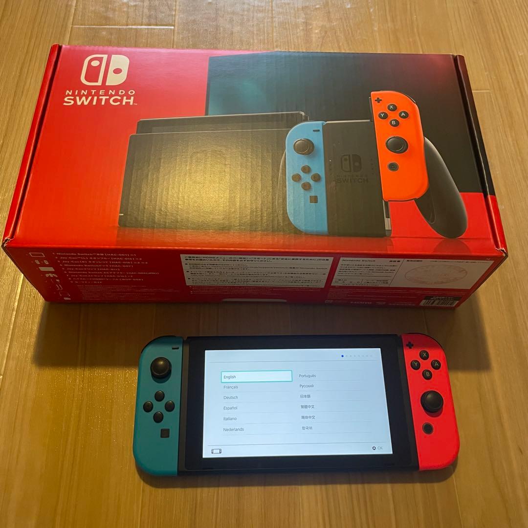 Nintendo Switch 本体 赤／青 付属品完備　一部付属品未開封、新品