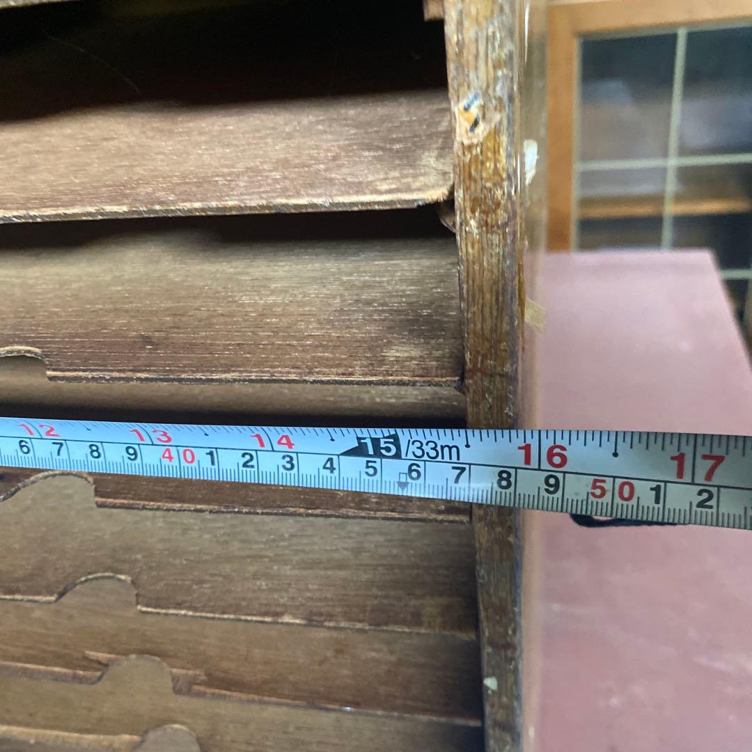 昭和レトロ　カルテ棚　木製 収納ラック 12段 引き出し付き