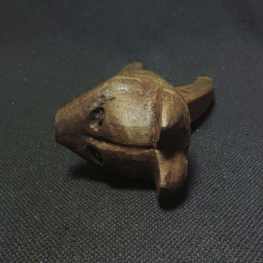 クルミ割り人形　胡桃　狐？　キツネ　犬？　木彫　彫刻　ETHIOPIA ア12