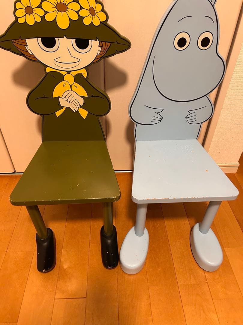 ໒*）様 【希少品】ムーミン スナフキン　木製 子供用チェア