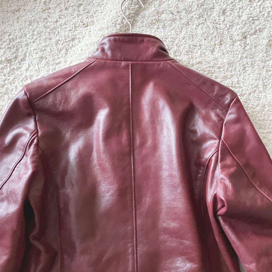 TETE HOMME　テットオム レザー シングルライダースジャケット【5】牛革