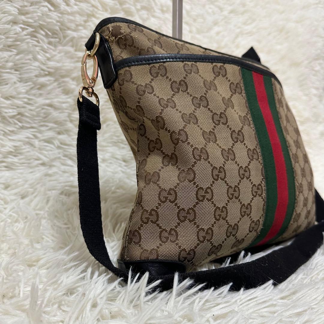 値下げ オールドグッチ GG 総柄 ショルダー バッグ シェリーライン ロゴ