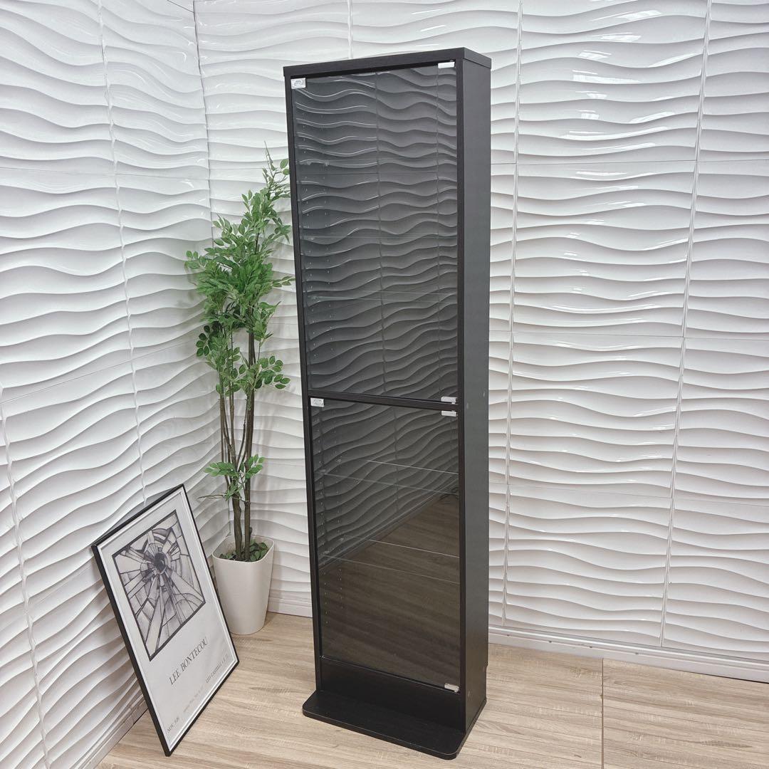 ④大阪府 神戸市 配達料無料！◇不二貿易◇ガラスコレクションケース◇ハイタイプ