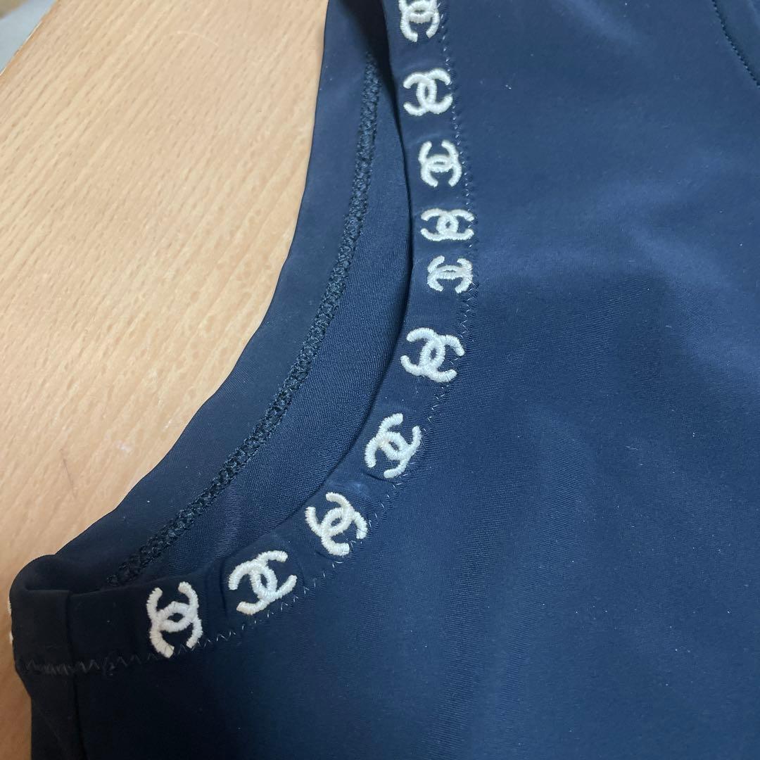 CHANEL タンクトップ ヴィンテージ　シャネル　97年レア物　ココマーク刺繍