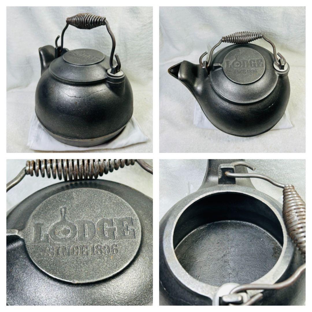 美品未使用　ビンテージ品Lodgeの2.4L 鋳鉄製ケトル