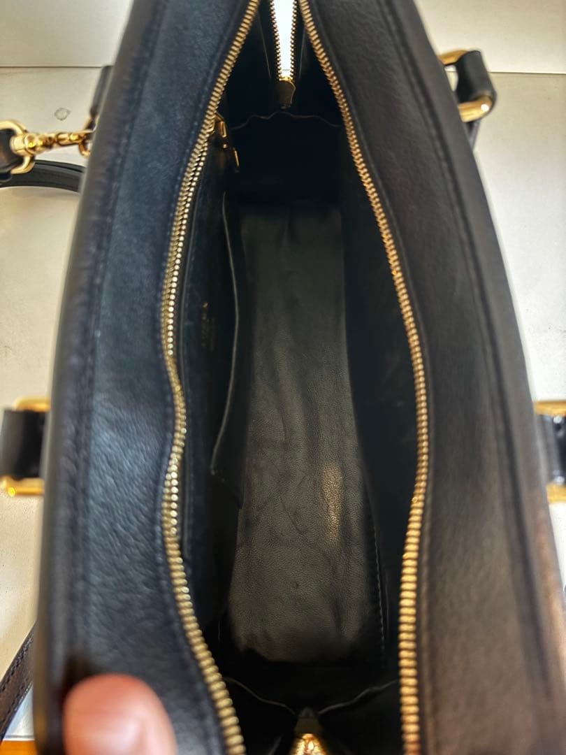 LOEWE アマソナ23 ブラック　レザーハンドバッグ