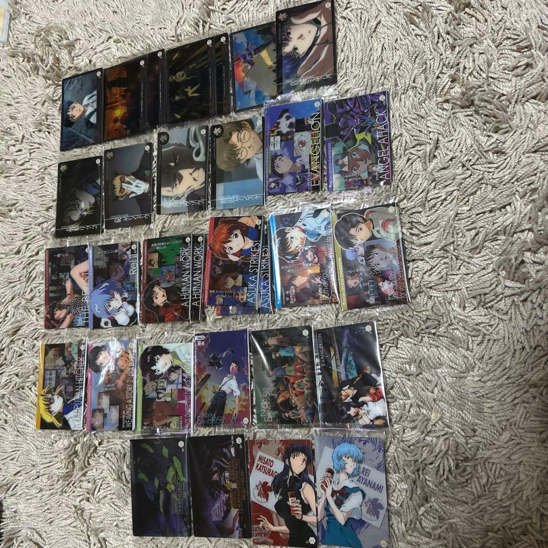 【ゲリラ値下中】エヴァンゲリオン ウエハースカード59枚まとめ売り 未開封・レア