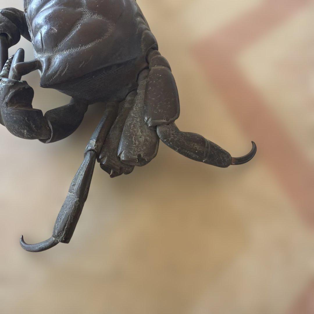 ア*ー様 金属製カニのアートオブジェ 明治时期1868–1912年