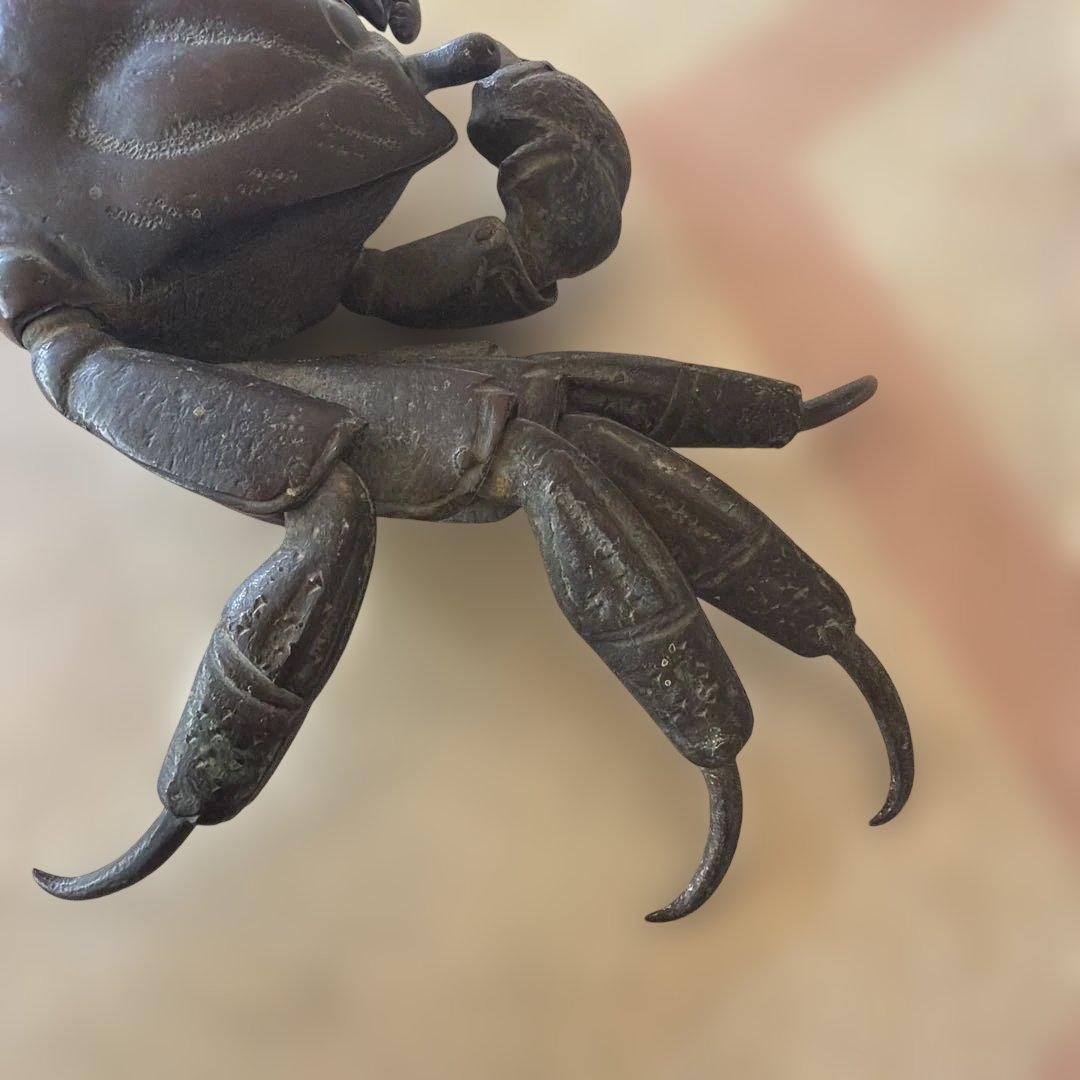 ア*ー様 金属製カニのアートオブジェ 明治时期1868–1912年