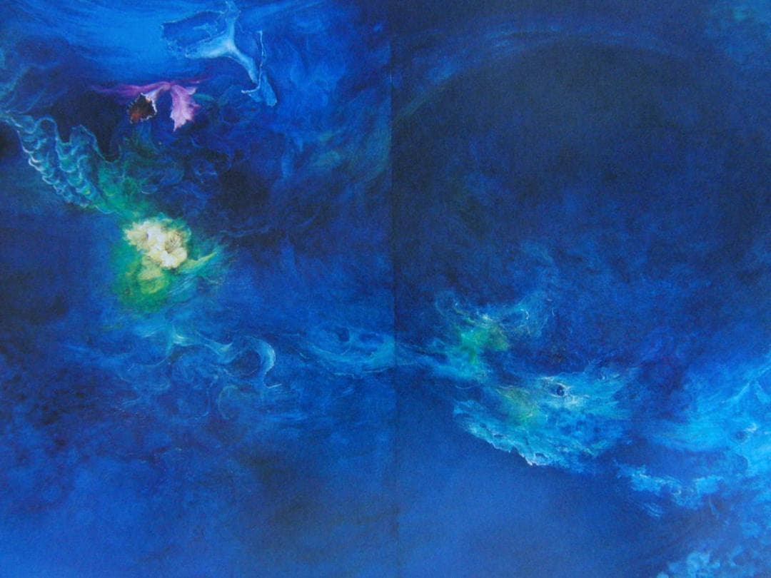 加藤すみ子、【海流】、希少な額装用画集より、新品額装付、状態良好