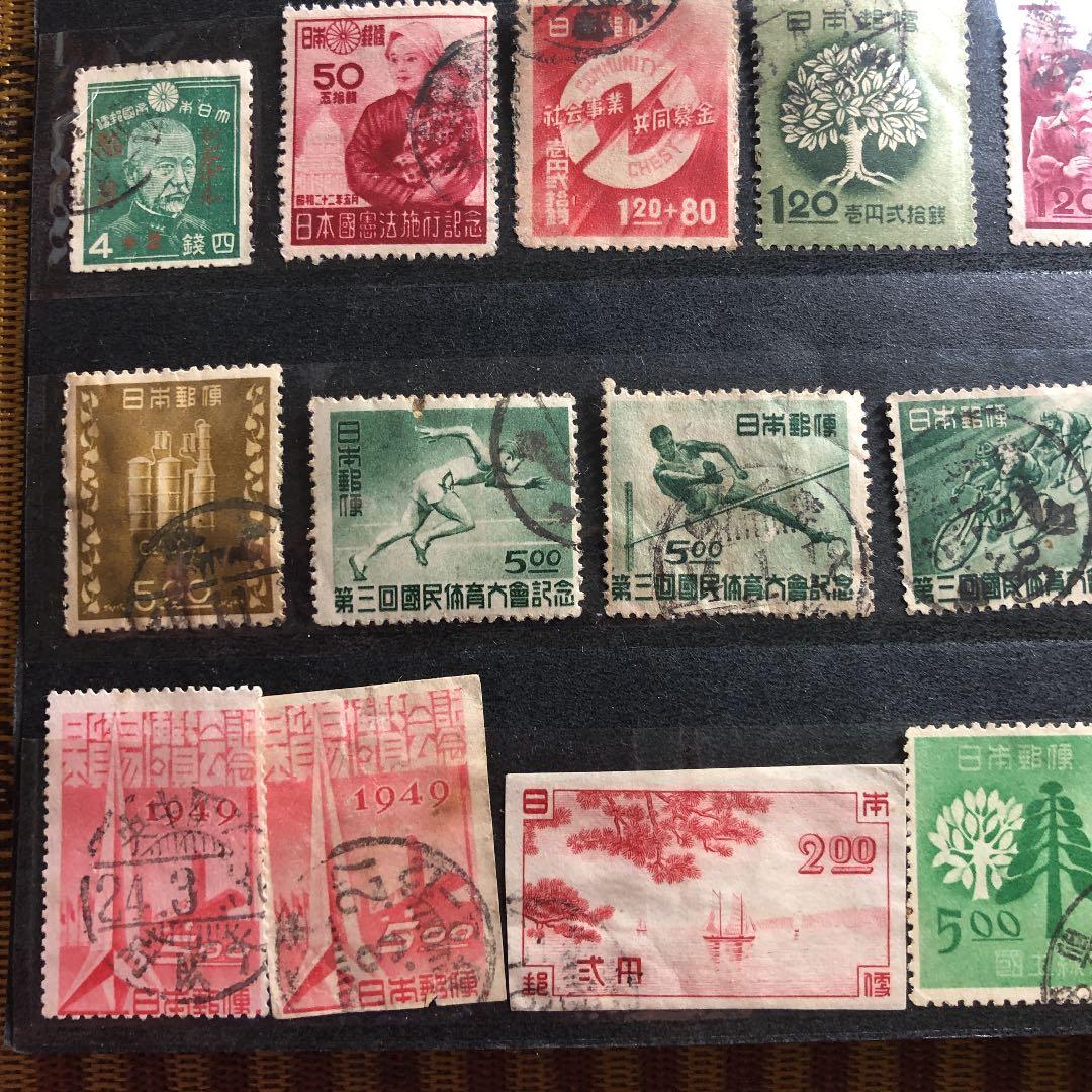 明治27年〜昭和26年の記念切手70種！使用済みで1枚数千円が多数！明治は6種