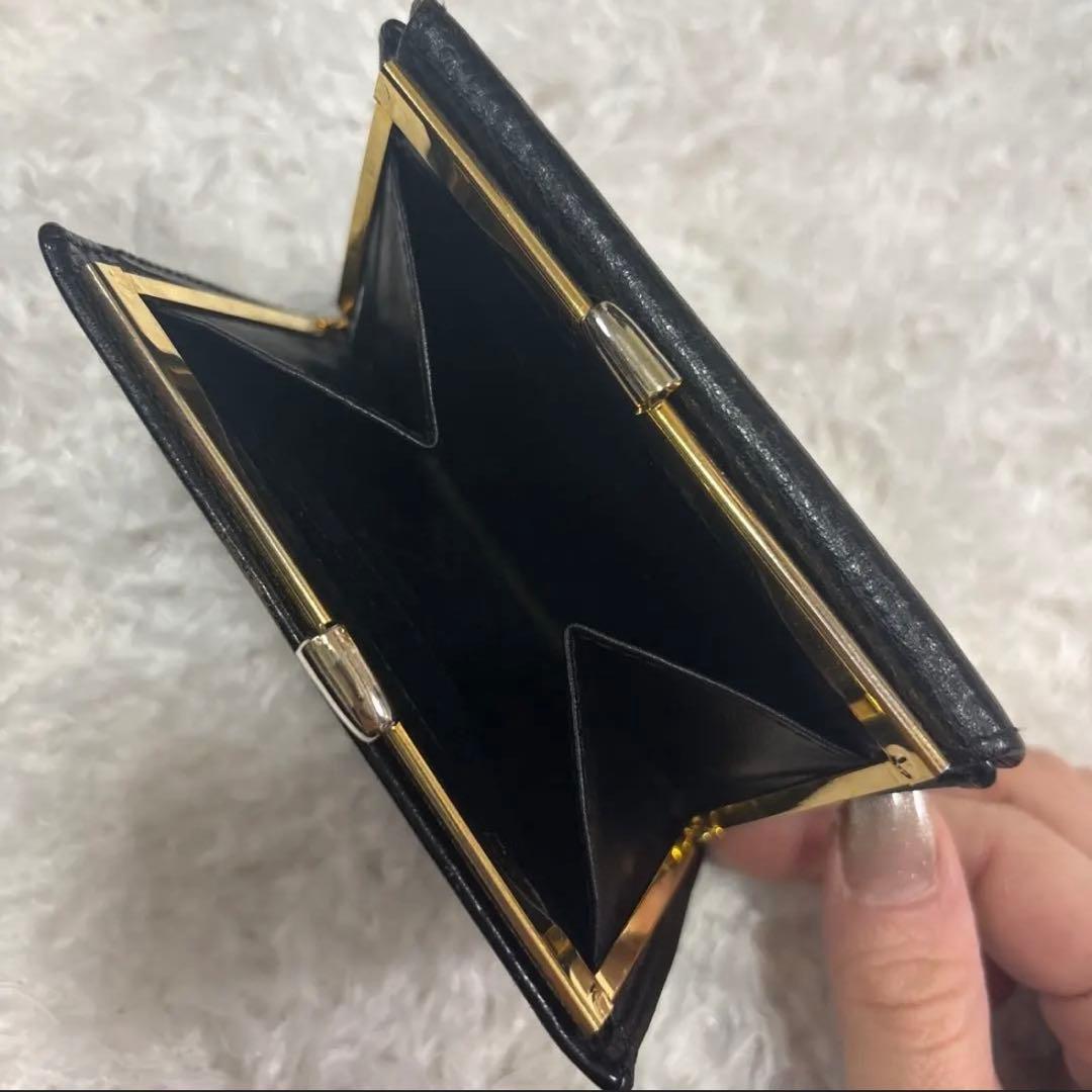 Dior 二つ折り財布 黒 レザー