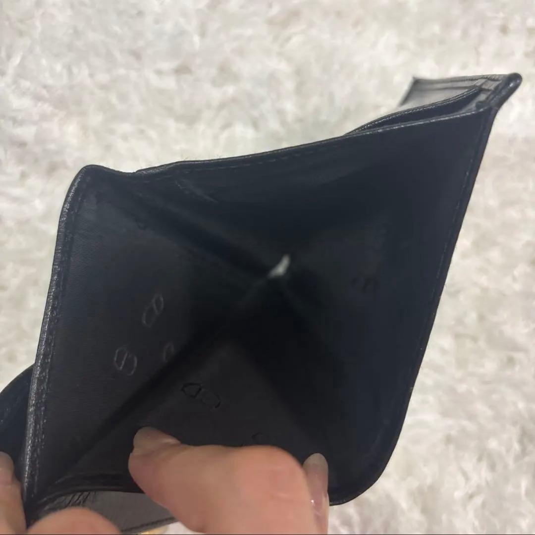 Dior 二つ折り財布 黒 レザー