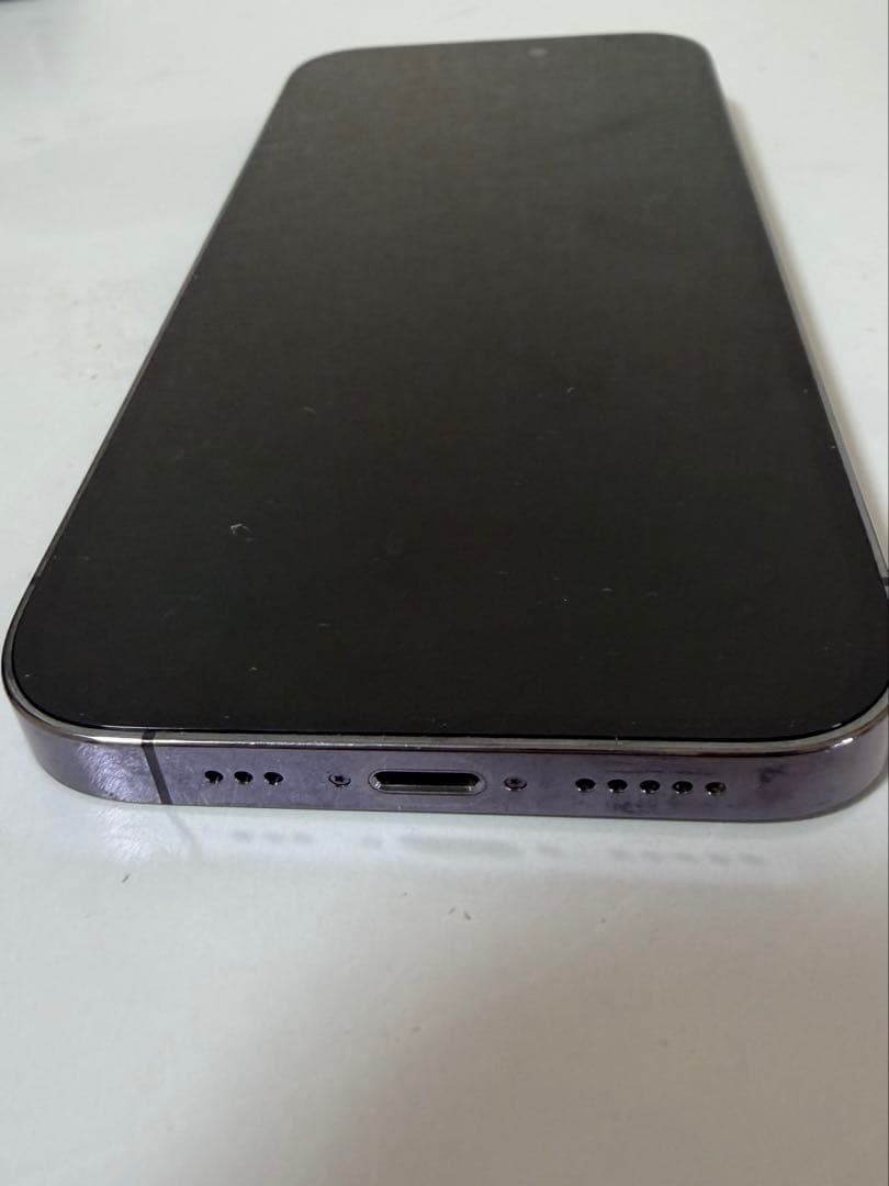 【美品】SIMフリー　iPhone 14 Pro ディープパープル　128GB