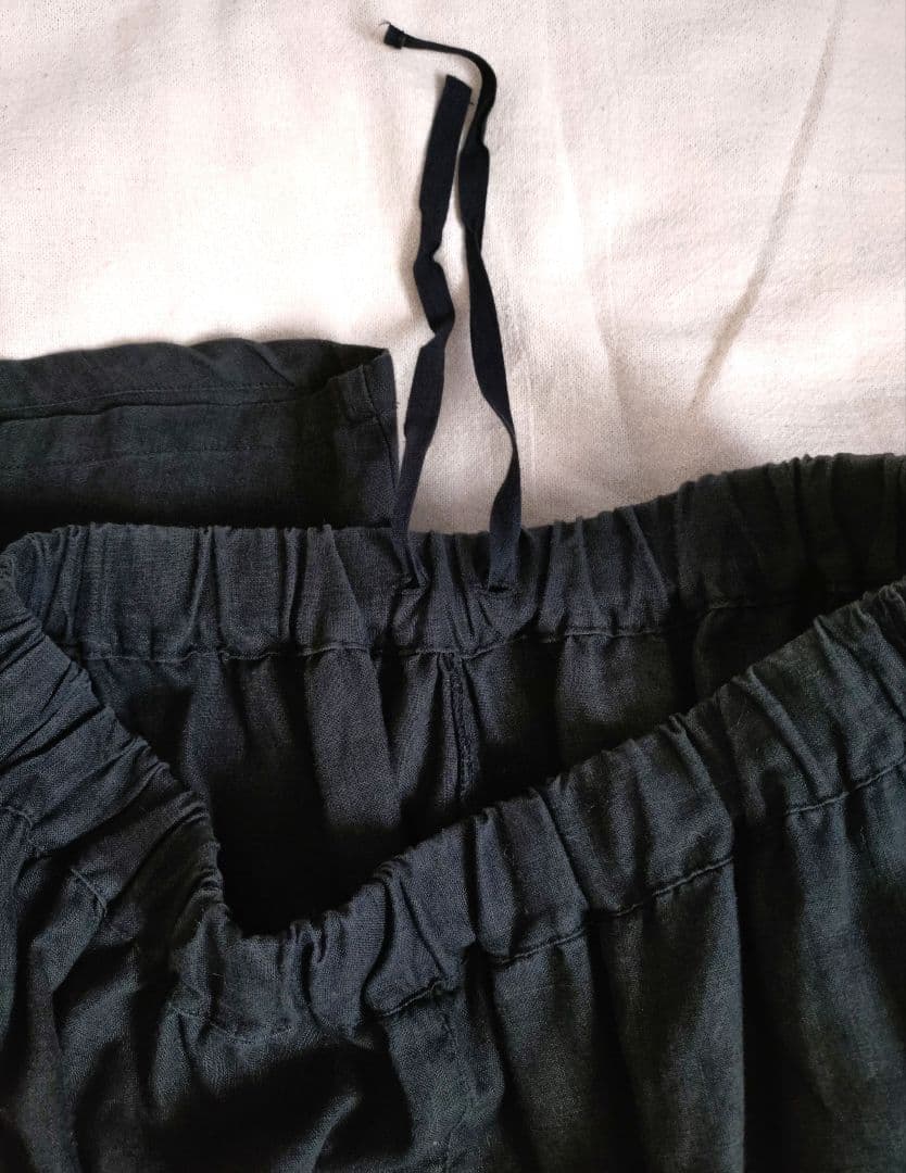 ネストローブ リネン サルエルパンツ 黒