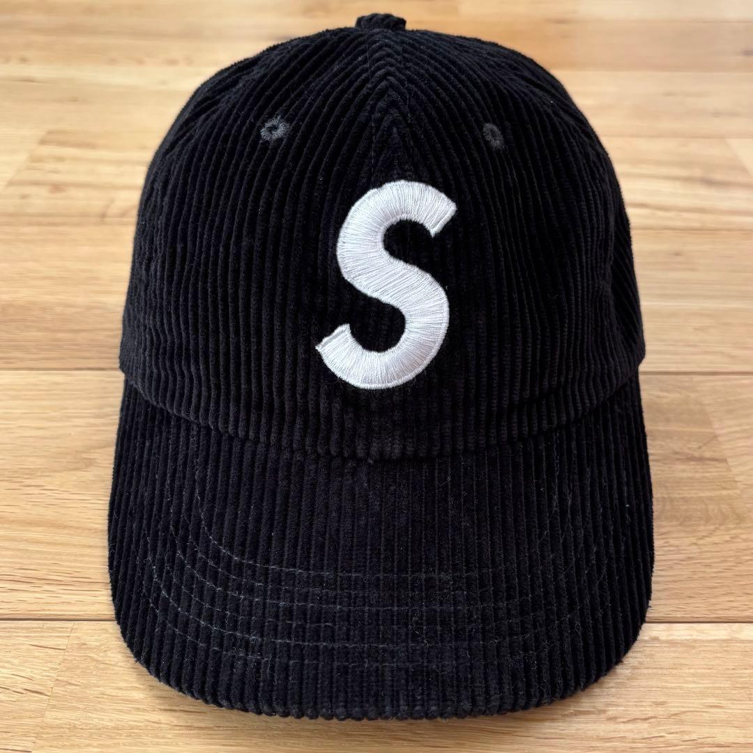 Supreme Corduroy S Logo 6-Panel 24FW 黒