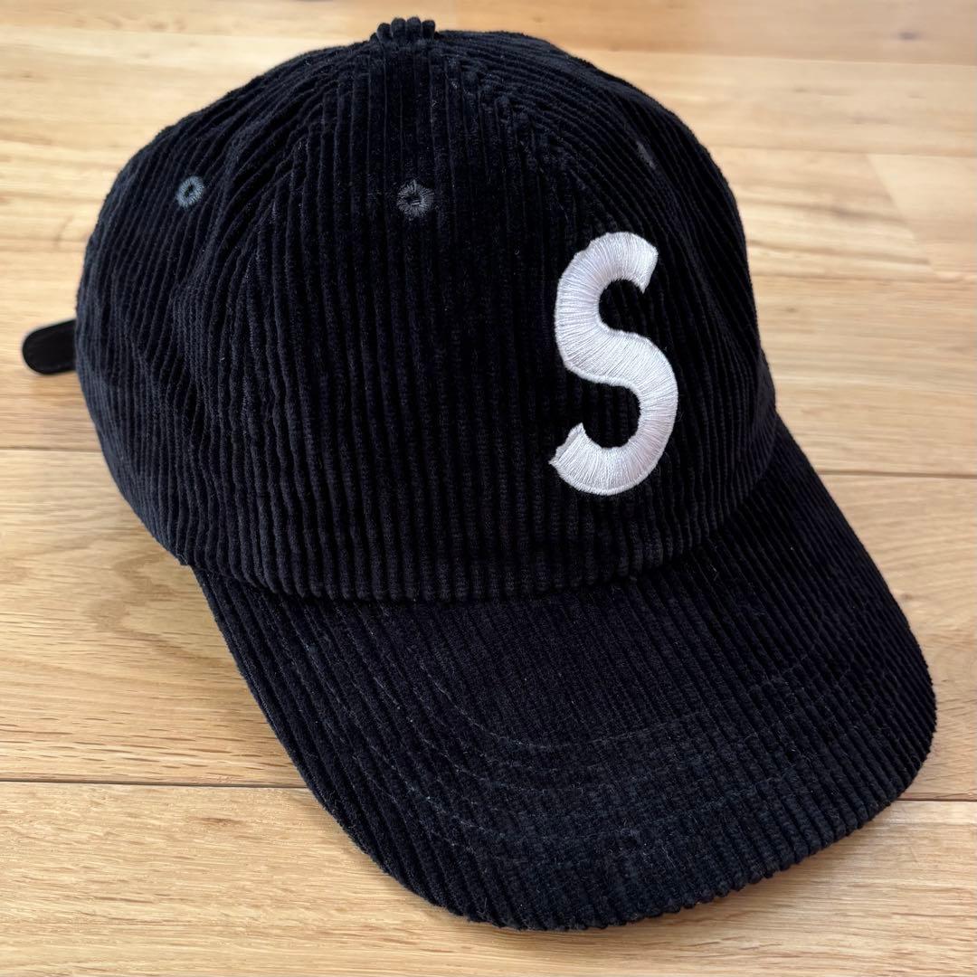 Supreme Corduroy S Logo 6-Panel 24FW 黒