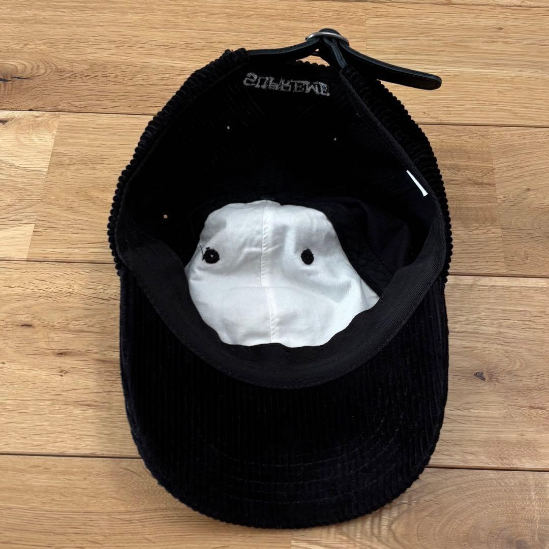 Supreme Corduroy S Logo 6-Panel 24FW 黒