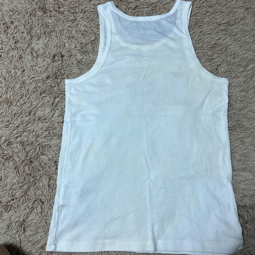 B*】様 Martan Malgera ホワイト プリント タンクトップ