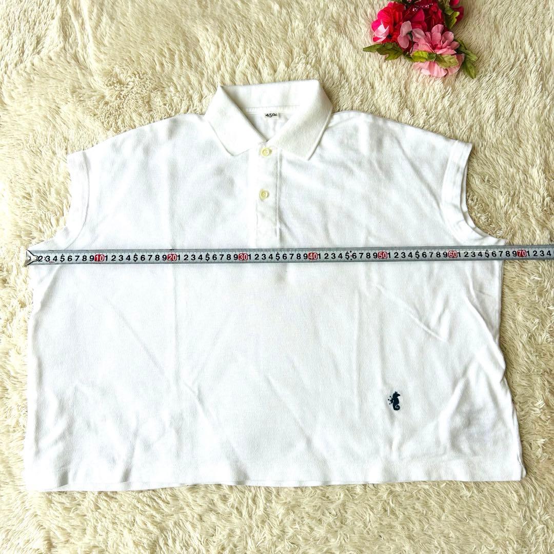 完売品✨45R カノコのMキャミポロ 現行 コットン100% 白 Free