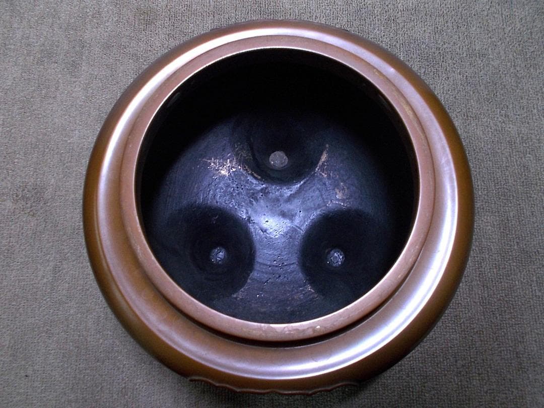 増山馨鉄作 唐銅製 朝鮮風爐 真形釜添 茶釜 釜環 共箱 茶道具 茶釜外観未使用