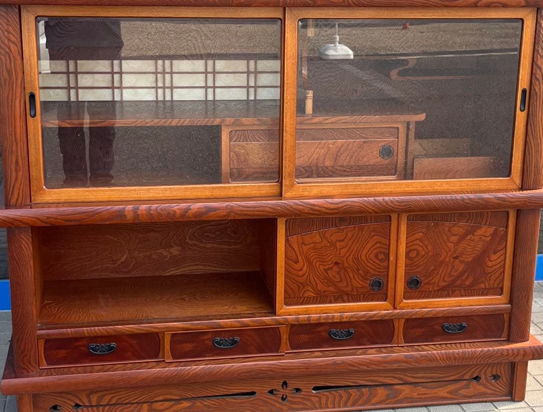 昭和レトロ　和箪笥　茶箪笥　食器棚　古家具　アンティーク　古民具　キャビネット