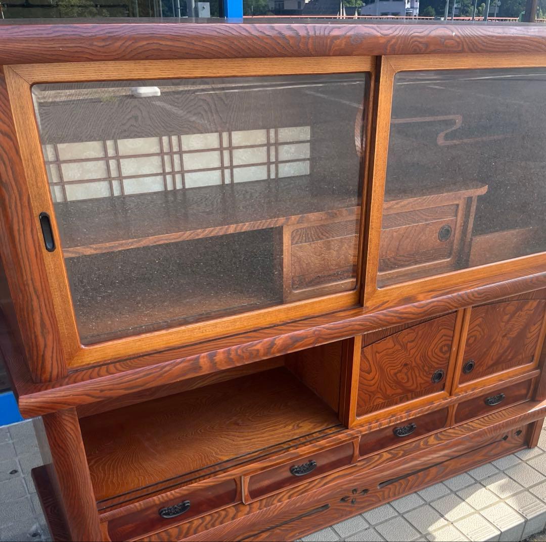昭和レトロ　和箪笥　茶箪笥　食器棚　古家具　アンティーク　古民具　キャビネット
