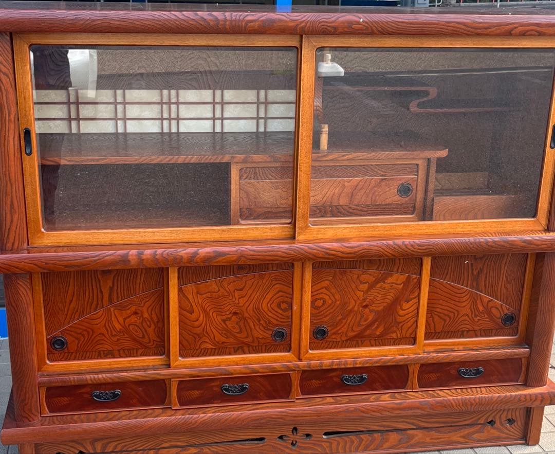 昭和レトロ　和箪笥　茶箪笥　食器棚　古家具　アンティーク　古民具　キャビネット