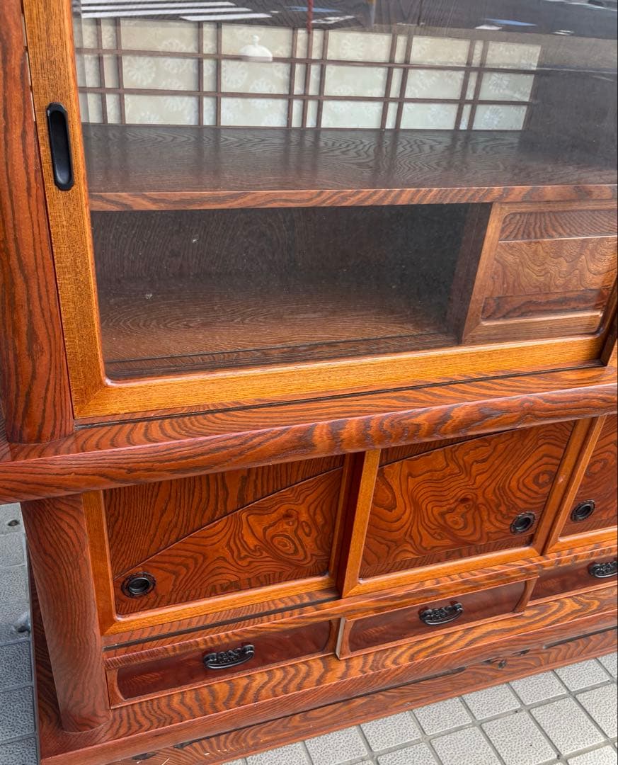 昭和レトロ　和箪笥　茶箪笥　食器棚　古家具　アンティーク　古民具　キャビネット