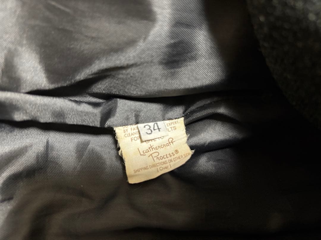 Schott 643E シングルライダースジャケット 黒 ボアライナー付 34