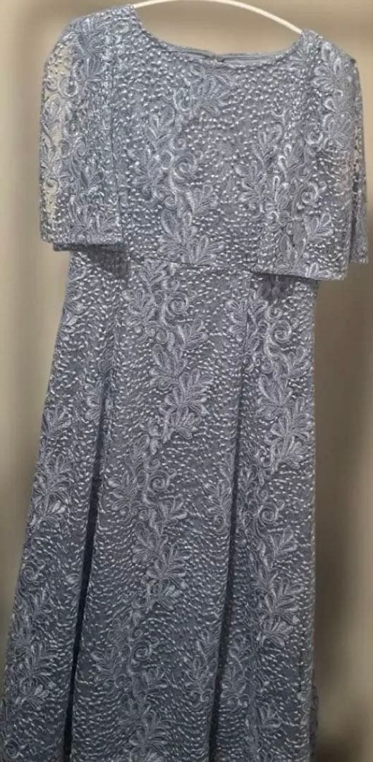 CELFORD 水色 レース スパンコールドレス