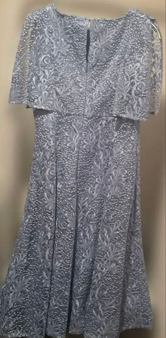 CELFORD 水色 レース スパンコールドレス