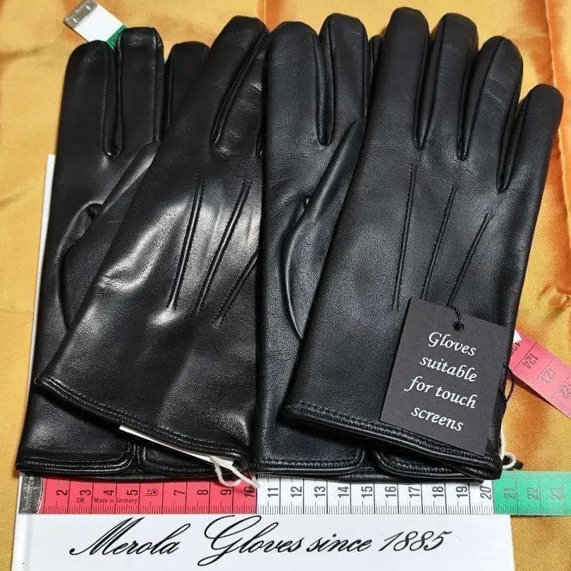 値下げ 一部完売 メローラ ナッパ黒 カシミア黒 革手袋 グローブ MEROLA