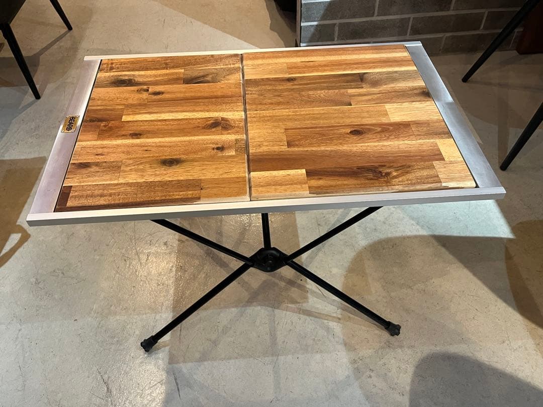 BEARD 折りたたみ式テーブル 木製天板　タフ丸インストールキット