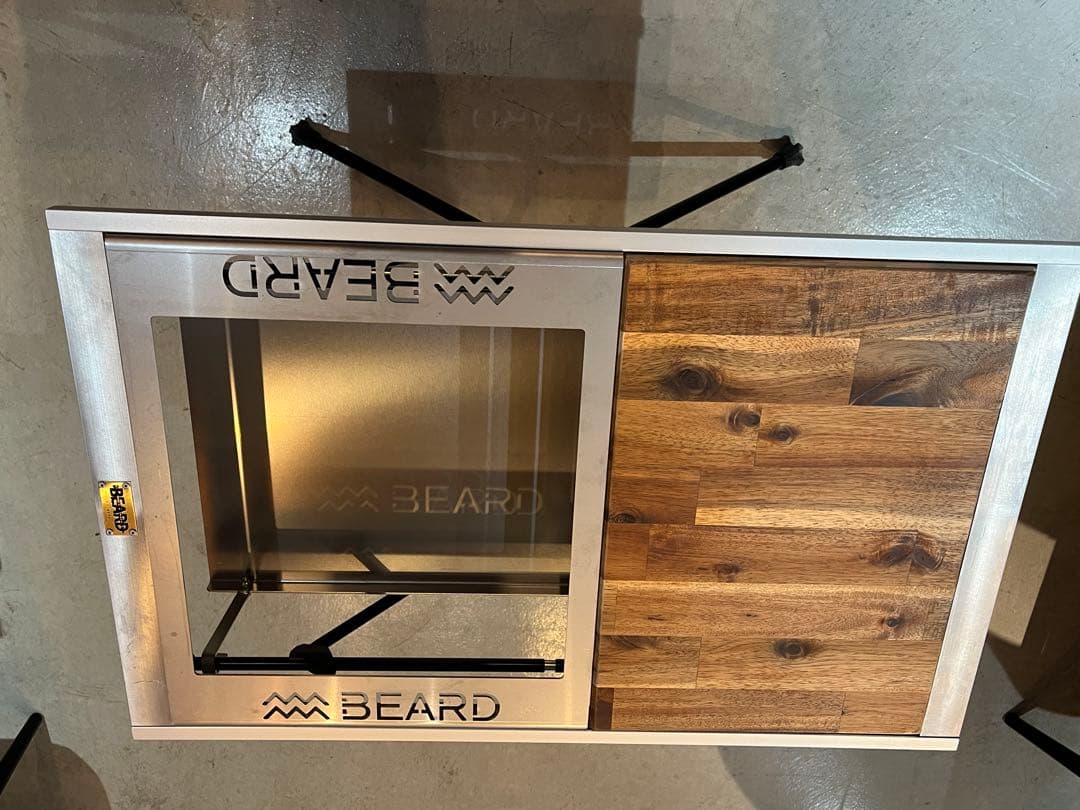 BEARD 折りたたみ式テーブル 木製天板　タフ丸インストールキット