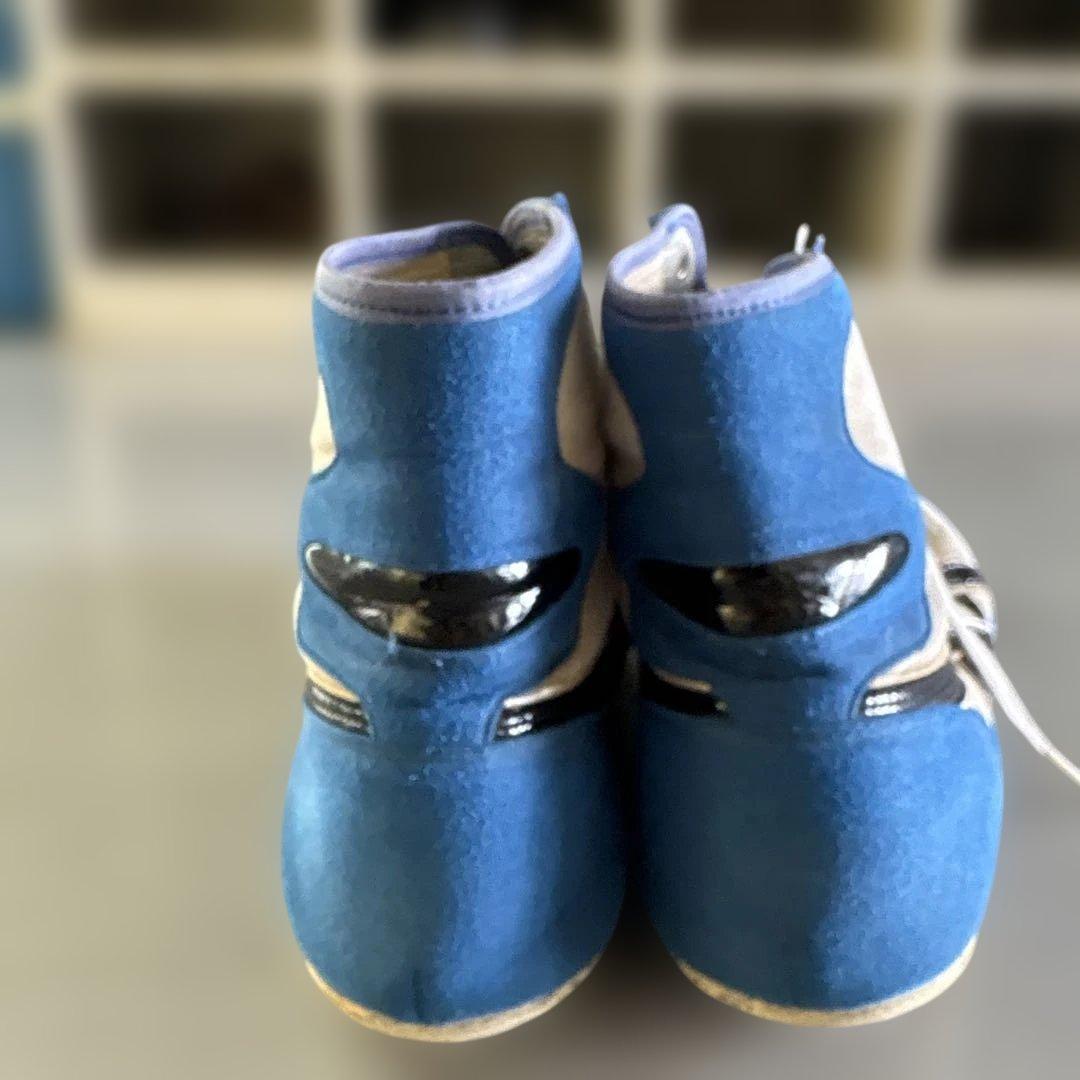 ASICS ボクシングシューズ ハイカット 青/白